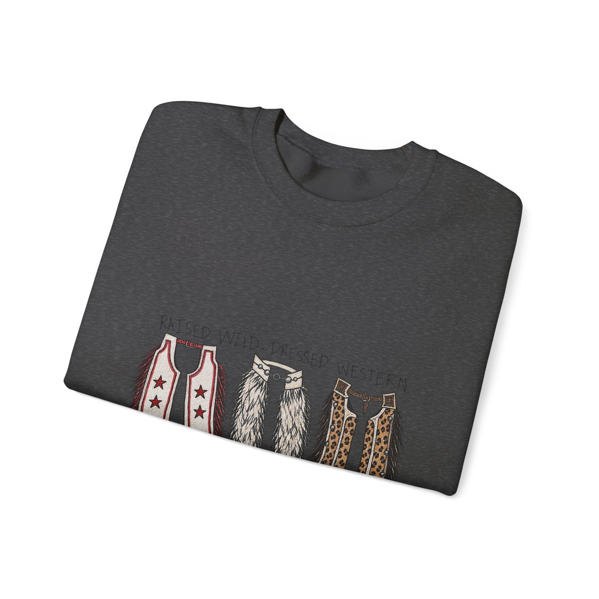 Raised wild dressed western Unisex Heavy Blend™ Crewneck Sweatshirt