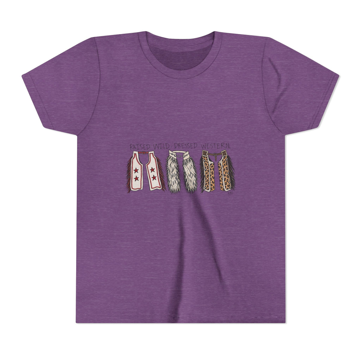 Raised wild-dressed western Youth Short Sleeve Tee