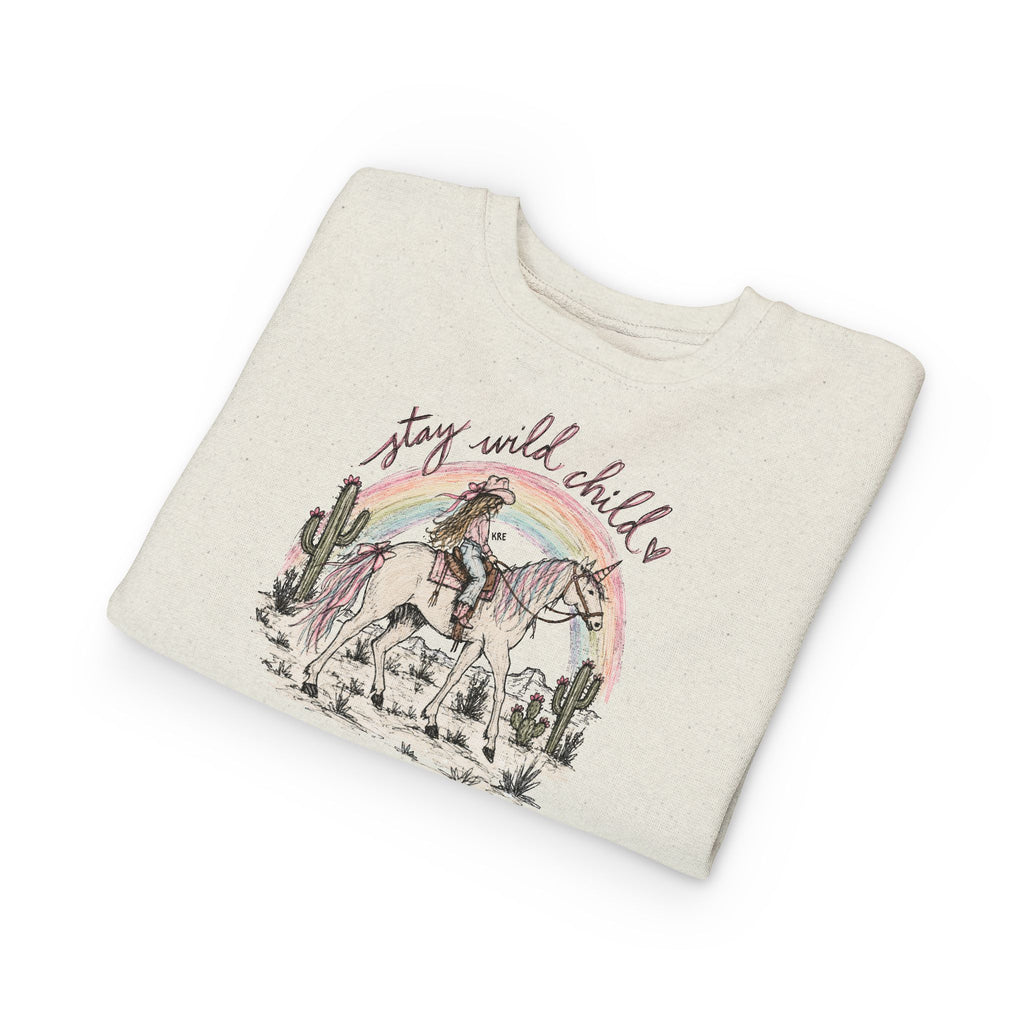 Stay wild child toddler crewneck