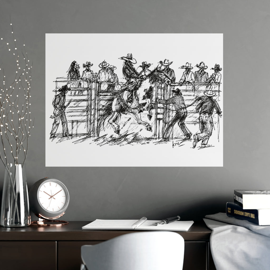 Bronc rider poster