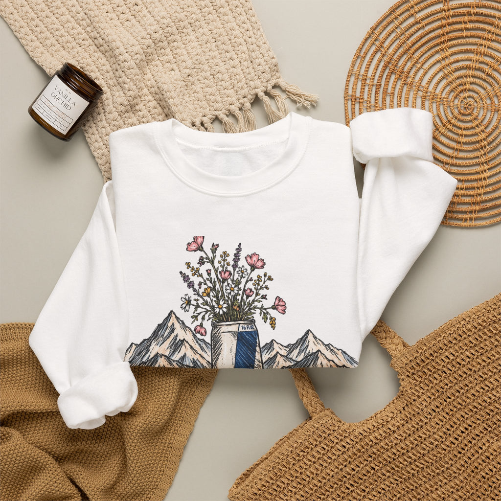 Wild flowers and wild drinks crewneck