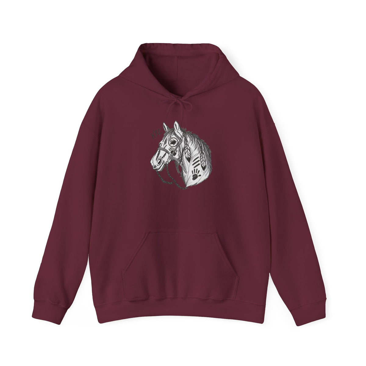 Hand drawn war pony Unisex Heavy Blend™ Hooded Sweatshirt
