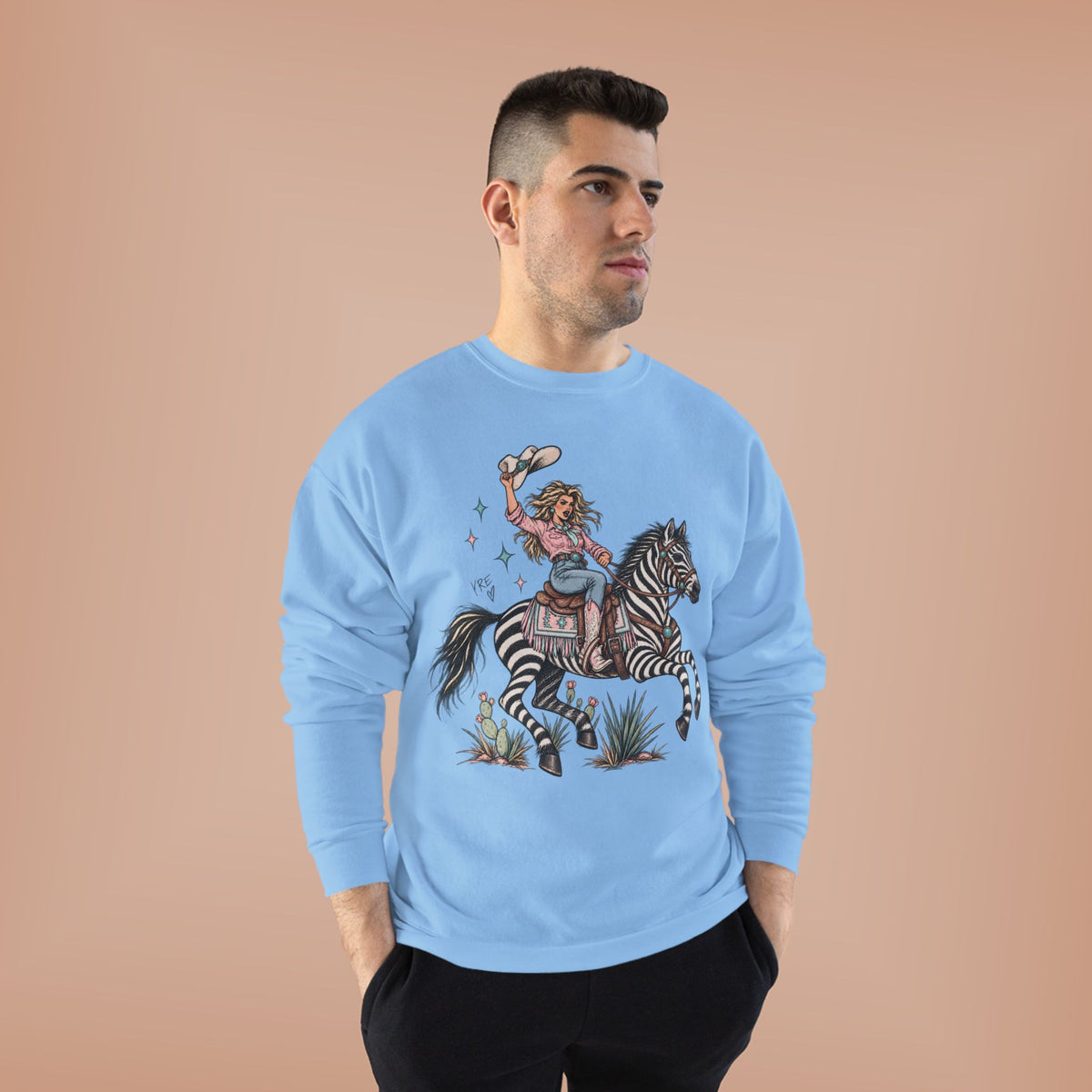 Desert zebra crewneck
