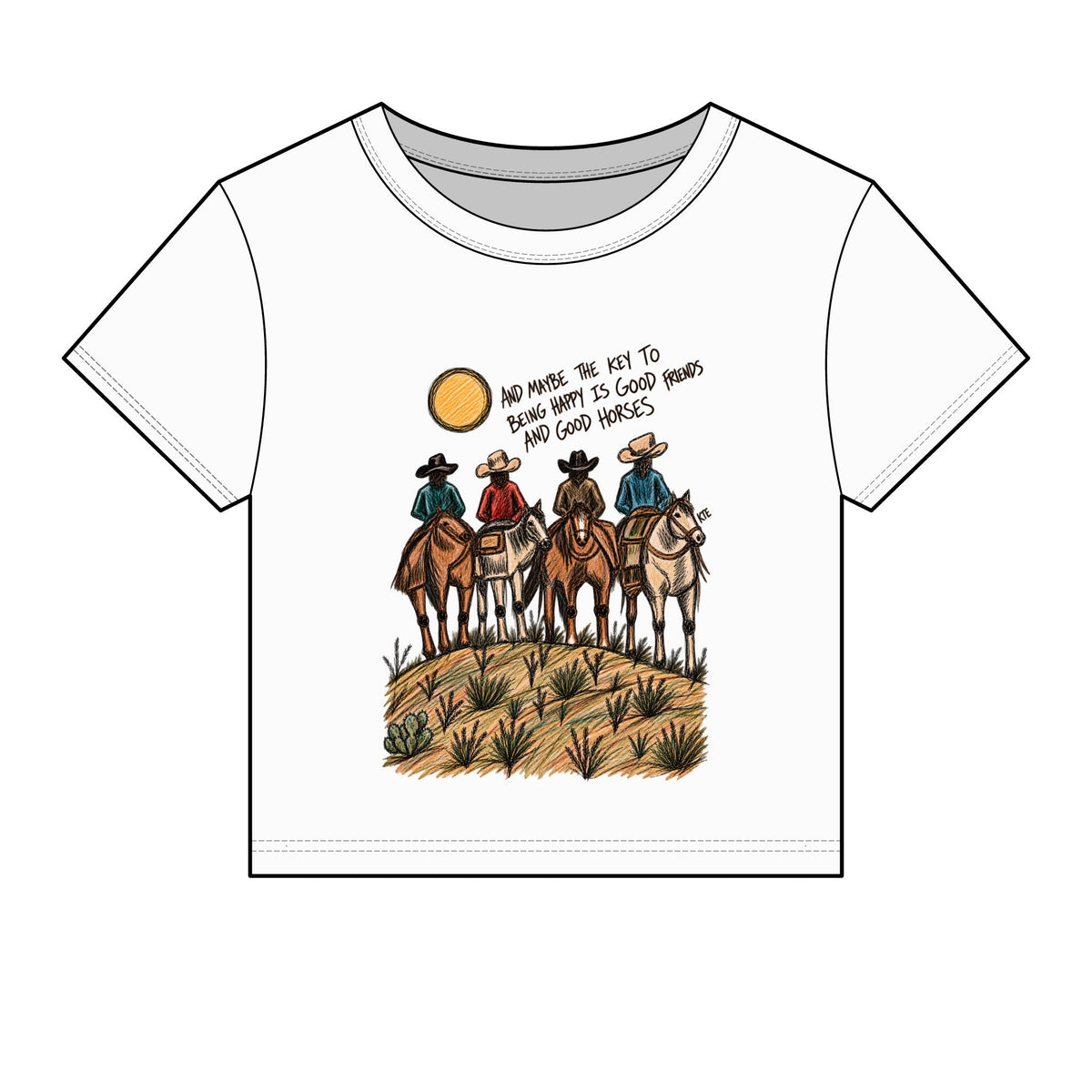 Good friends good horses baby tee