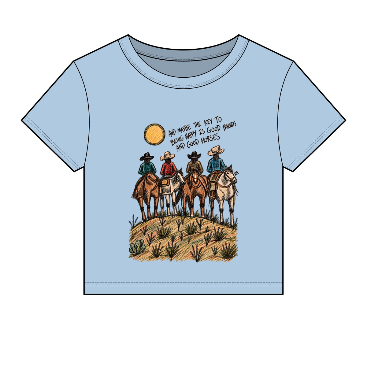 Good friends good horses baby tee