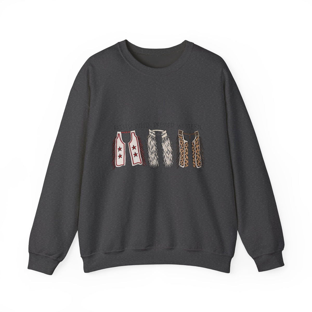 Raised wild dressed western Unisex Heavy Blend™ Crewneck Sweatshirt