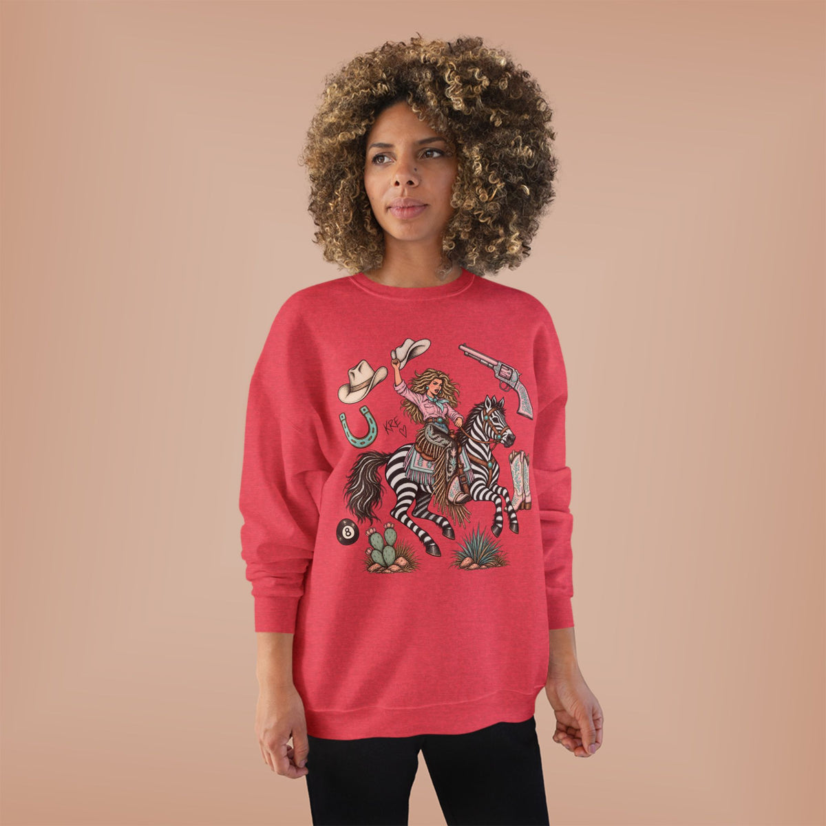 Zebra girl crewneck