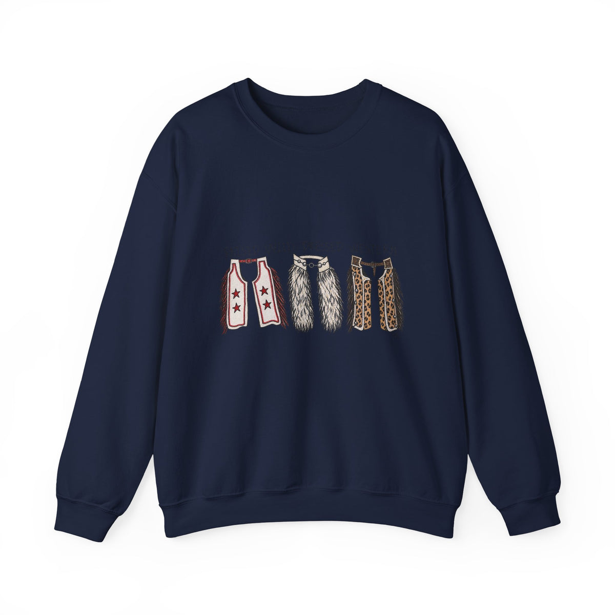 Raised wild dressed western Unisex Heavy Blend™ Crewneck Sweatshirt