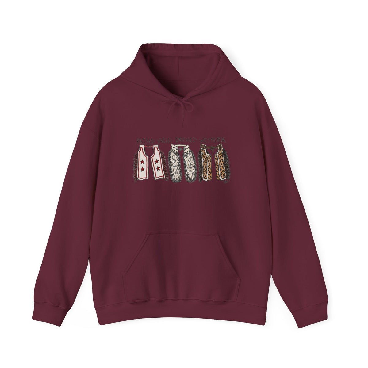 Raised wild dressed western Hooded Sweatshirt