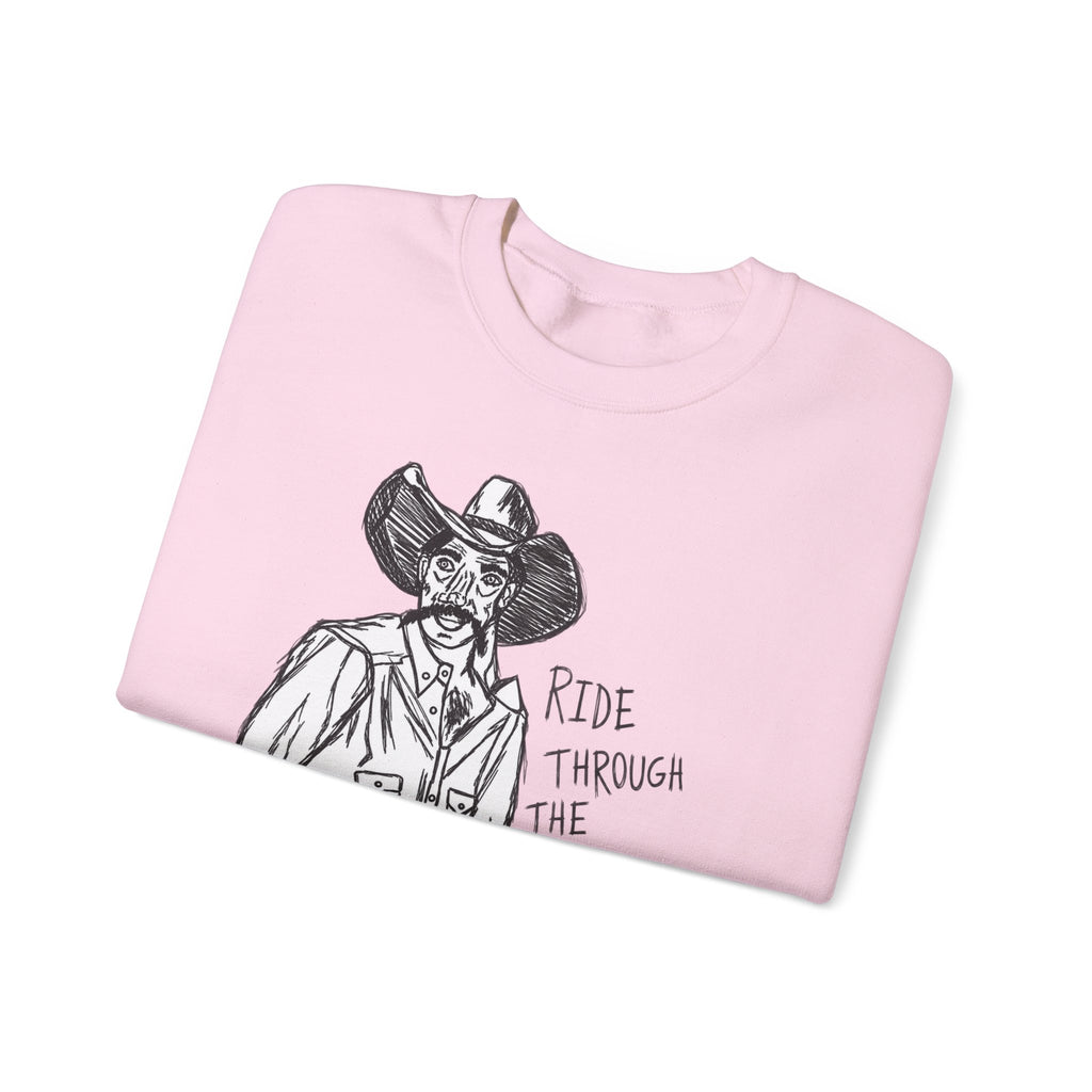 Ride through the hard days suicide prevention crewneck