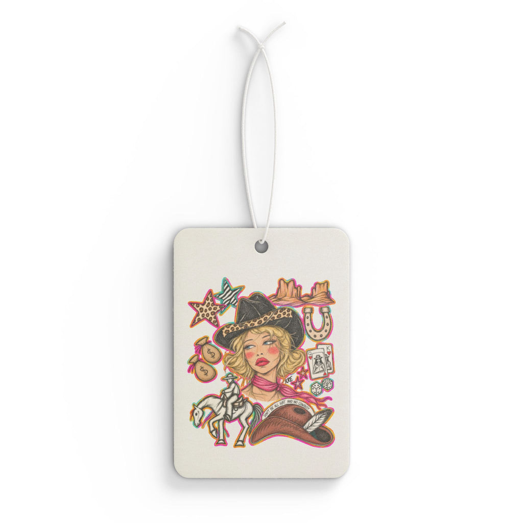 Neon rodeo air freshener