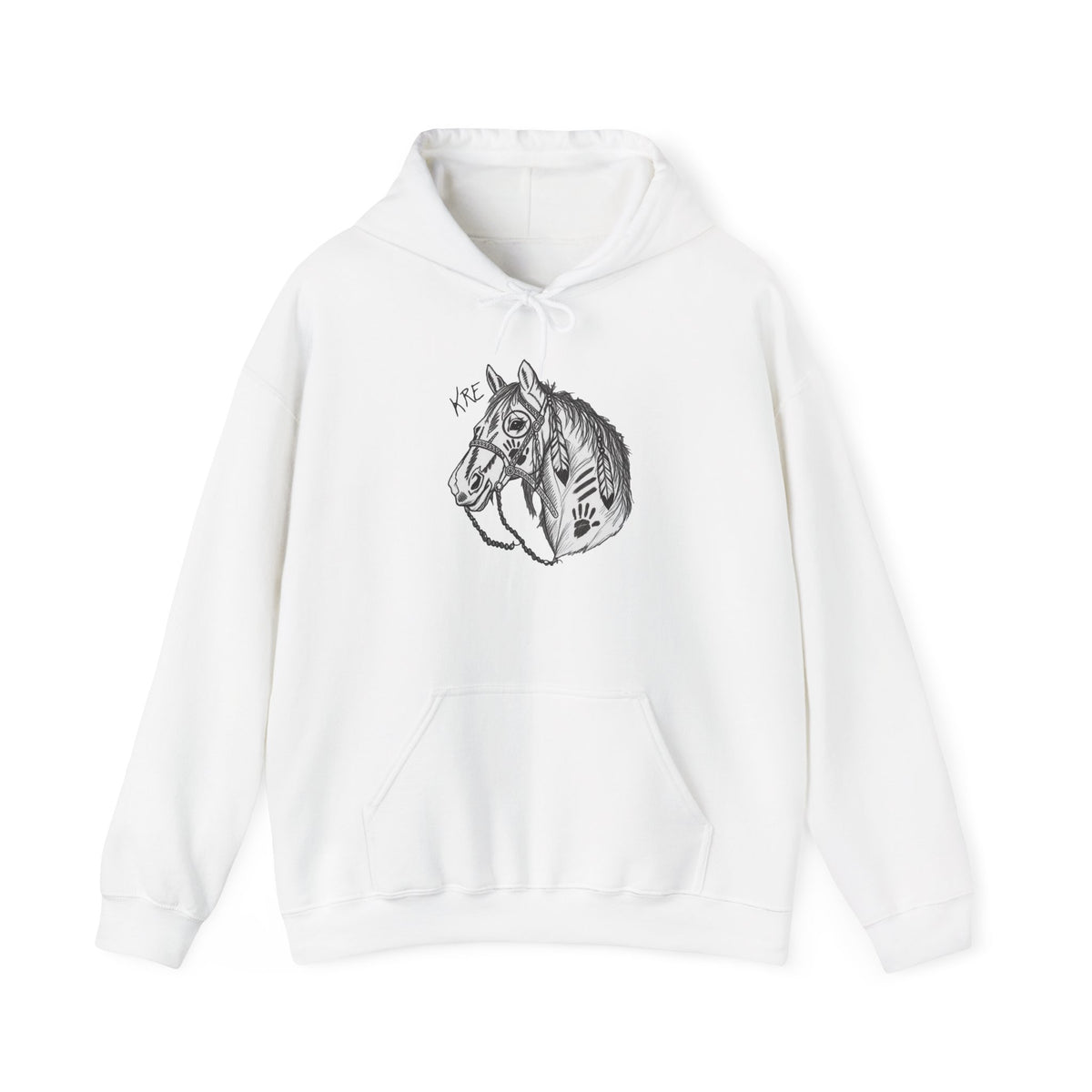 Hand drawn war pony Unisex Heavy Blend™ Hooded Sweatshirt