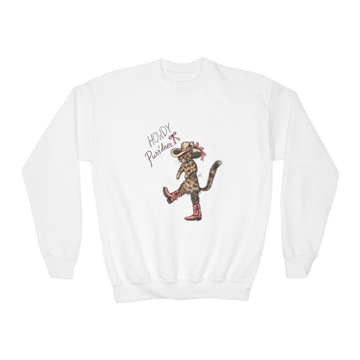Howdy purr’dner crewneck girls