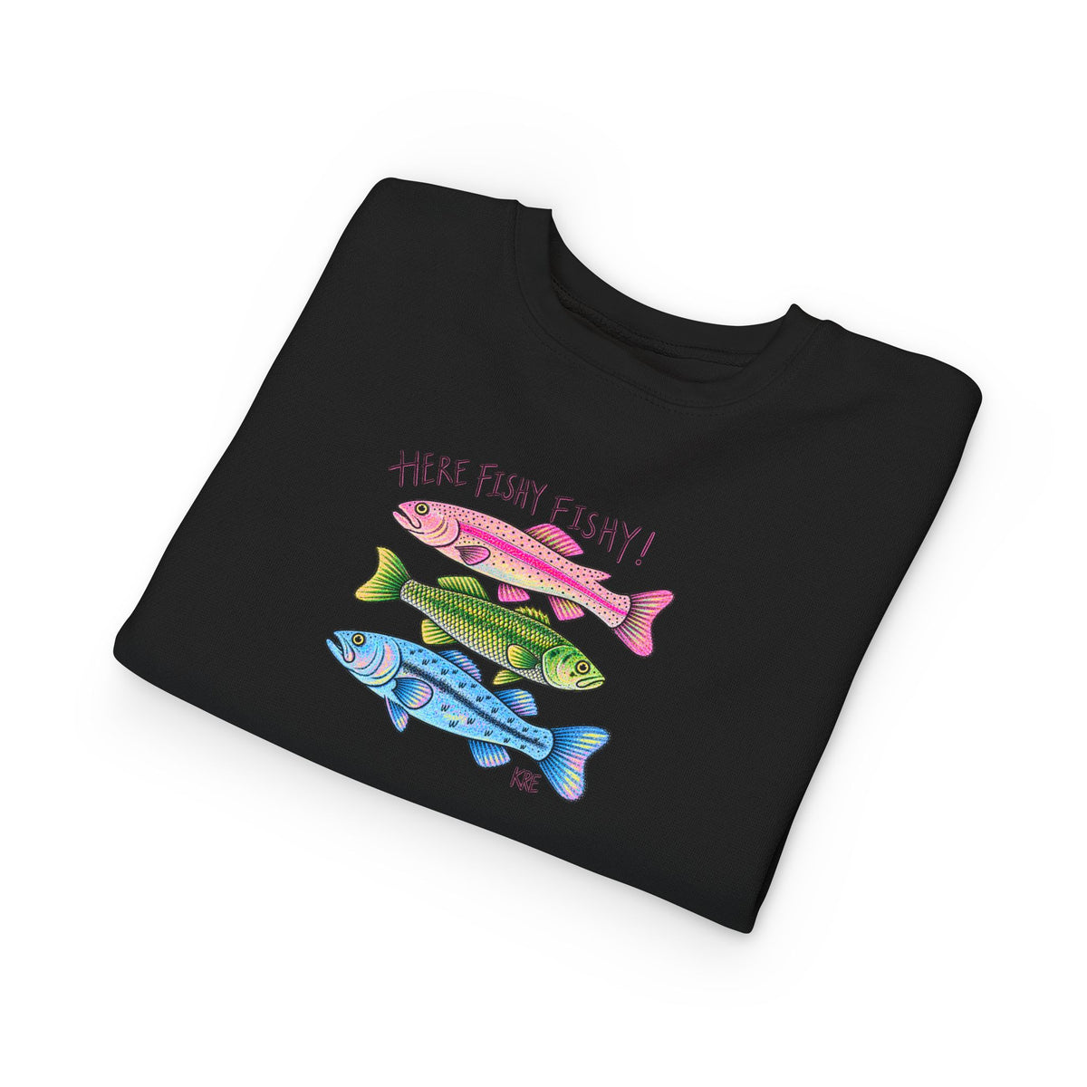 Here fishy fishy toddler crewneck