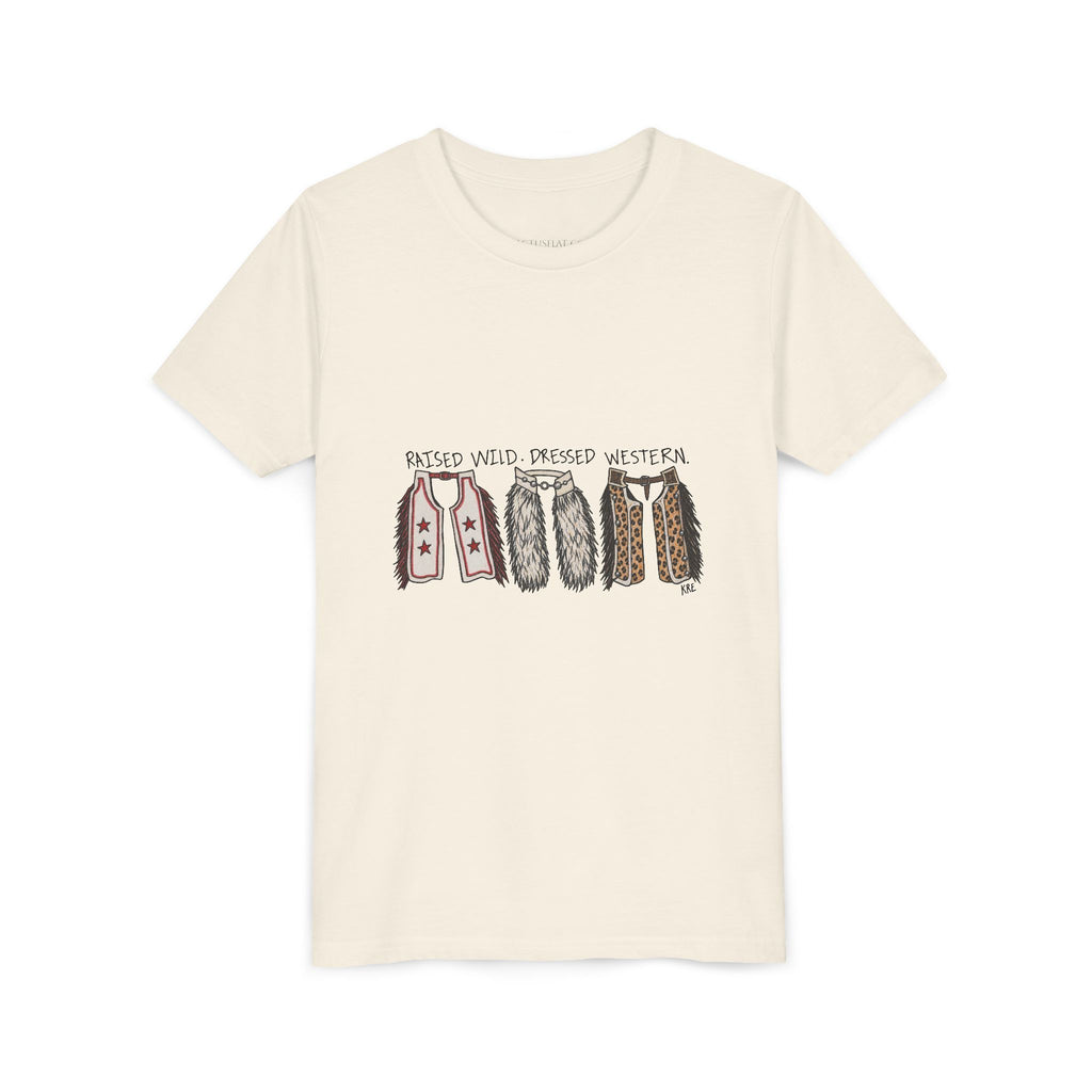 Raised wild-dressed western Youth Short Sleeve Tee