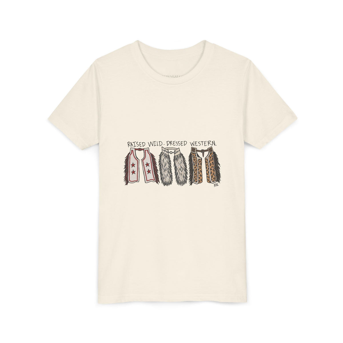 Raised wild-dressed western Youth Short Sleeve Tee