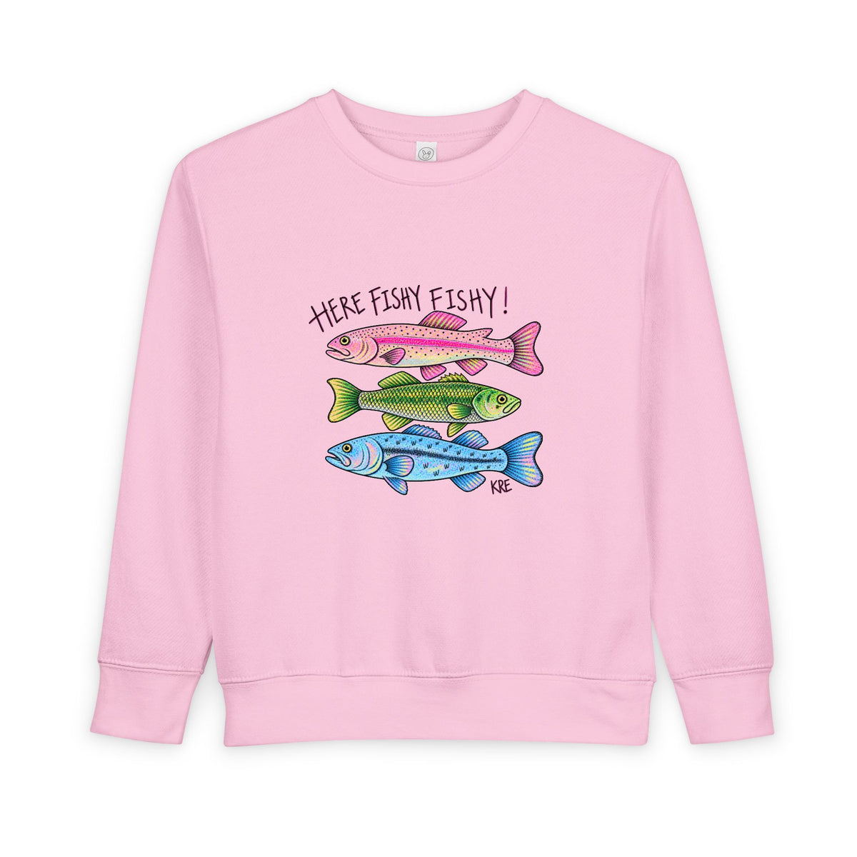 Here fishy fishy toddler crewneck