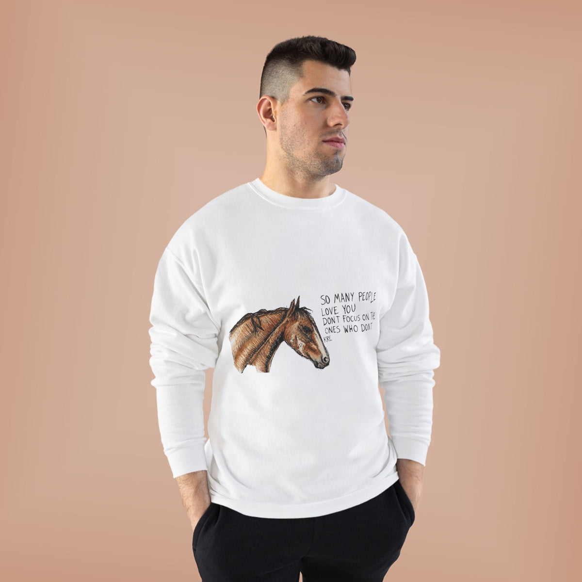 You are loved crewneck with color