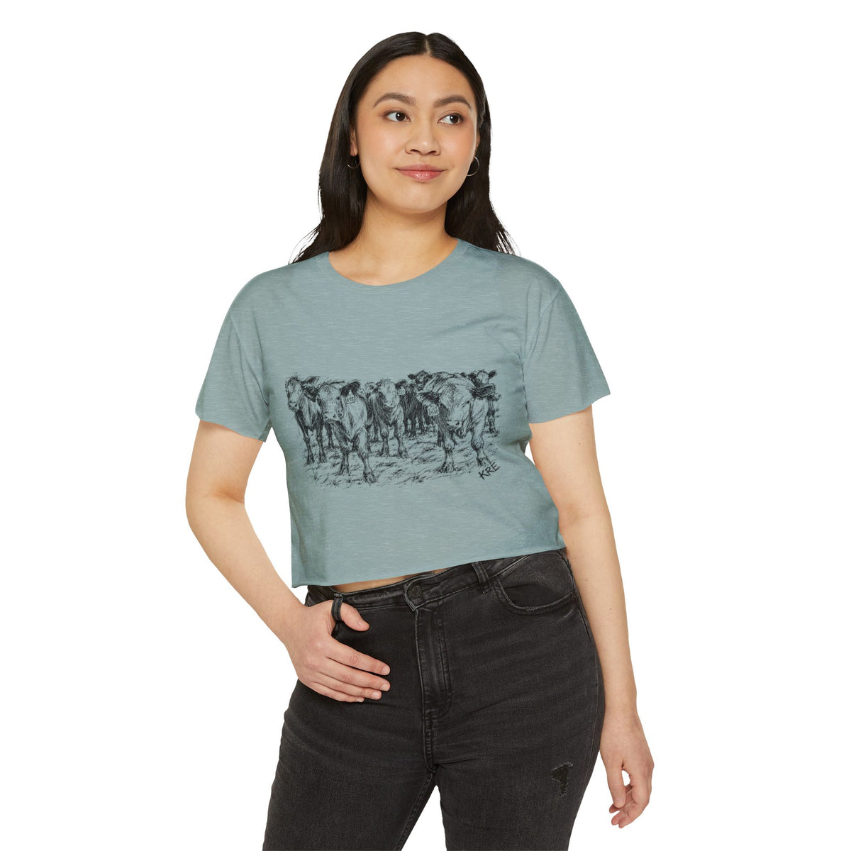 Among the herd crop top