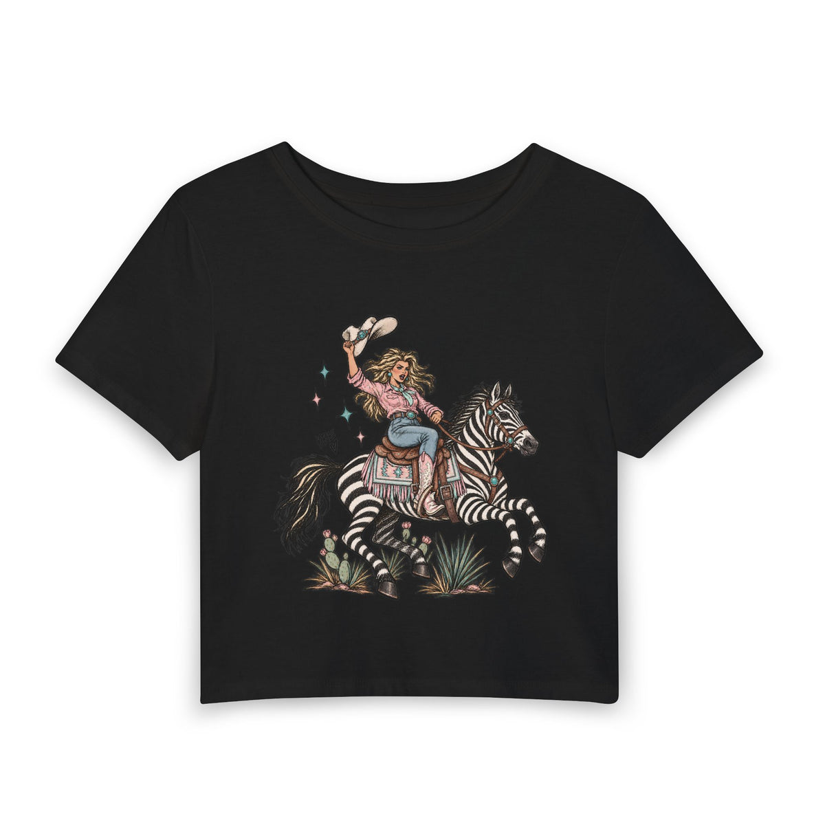 Zebra dessert woman’s baby tee