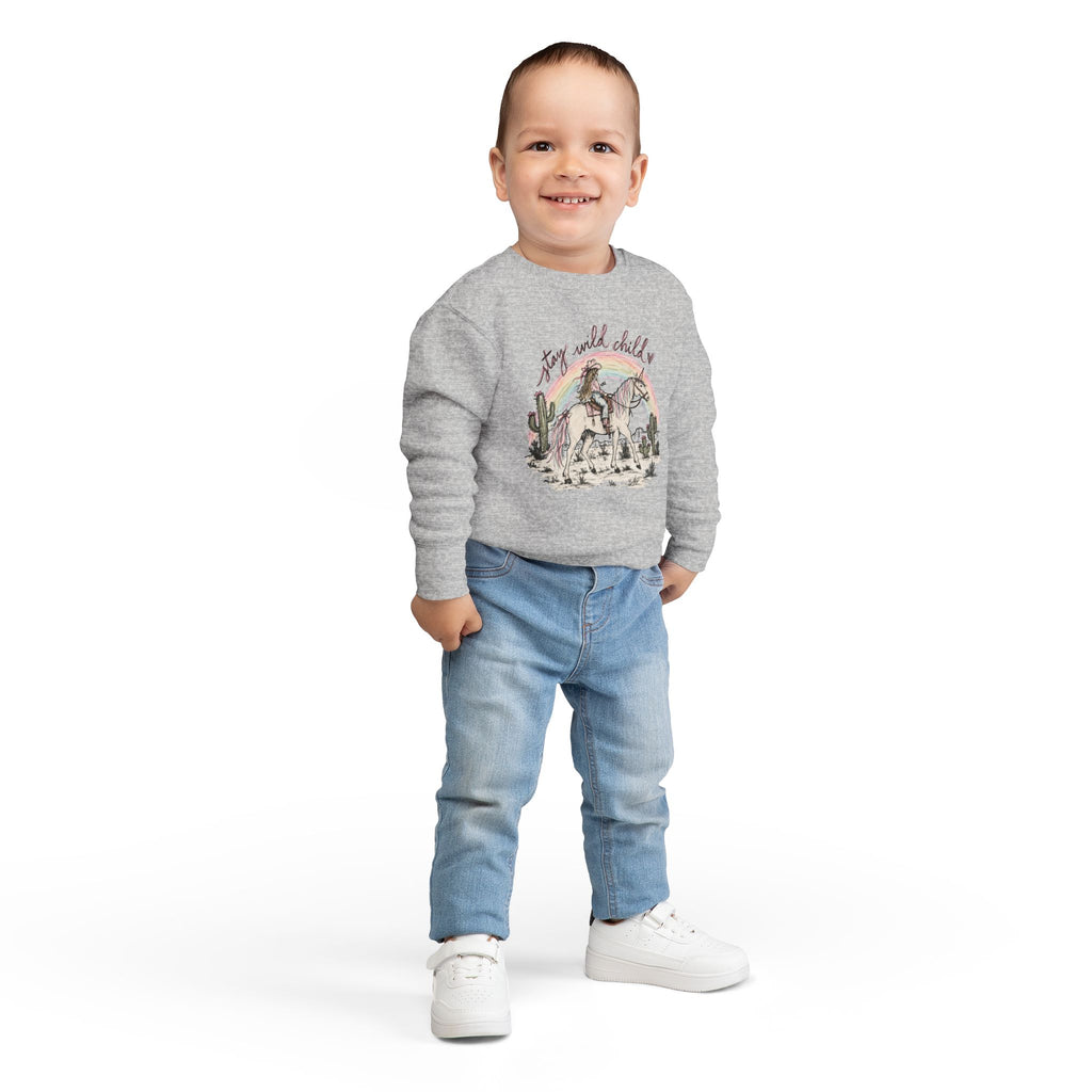 Stay wild child toddler crewneck