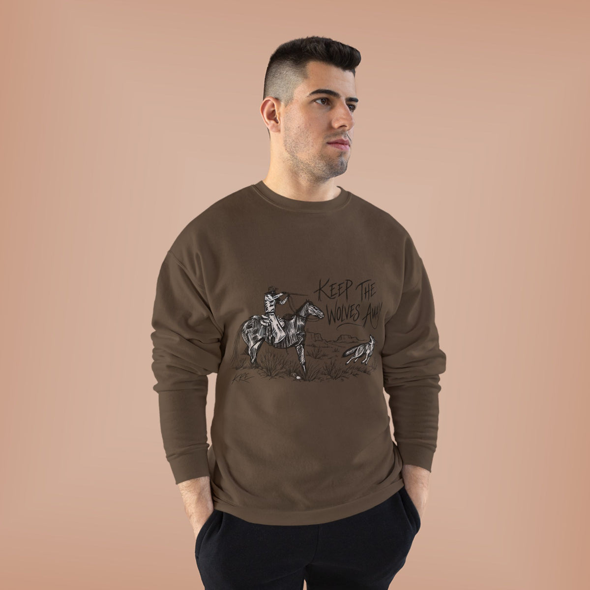 Keep the wolves away crewneck