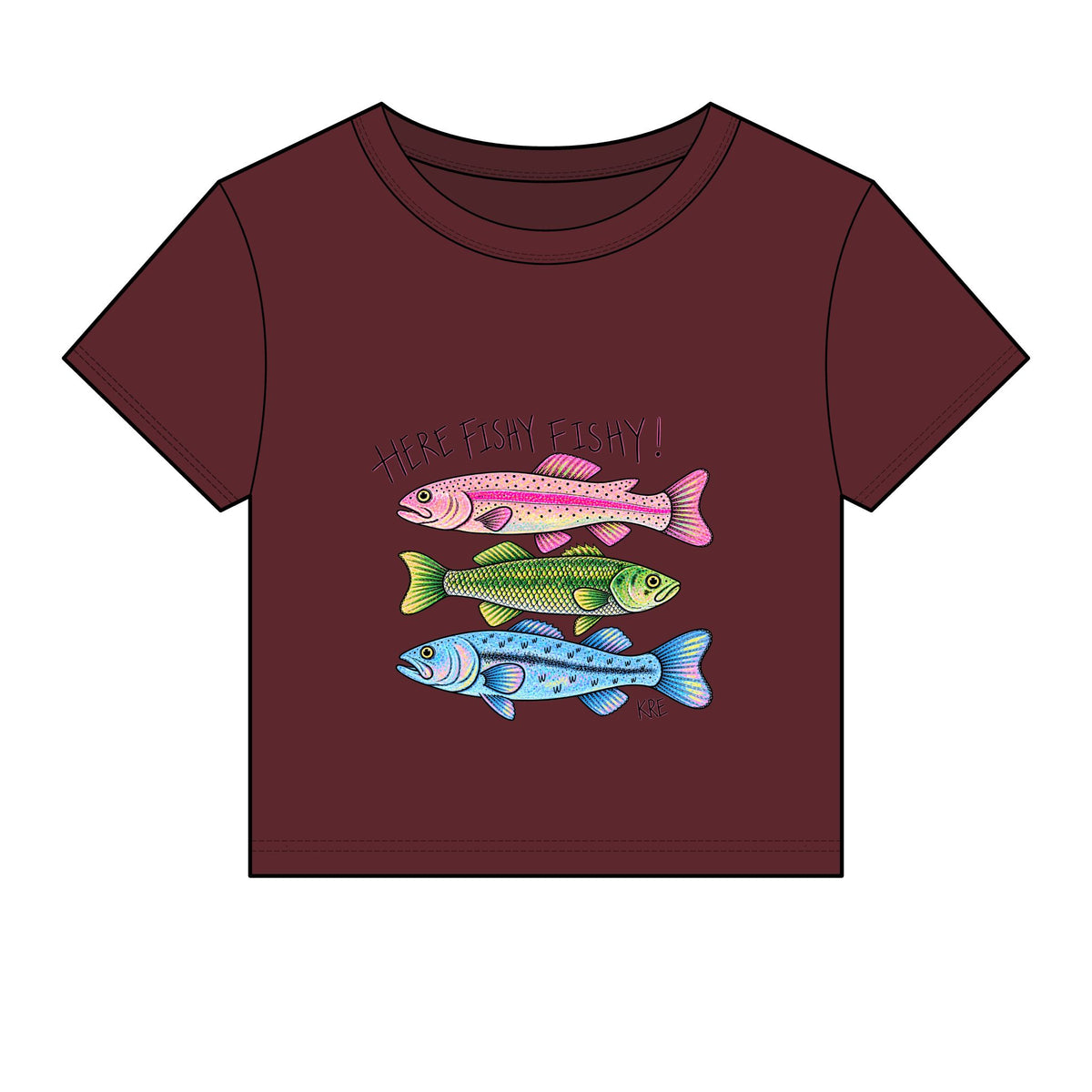 Here fishy fishy baby tee