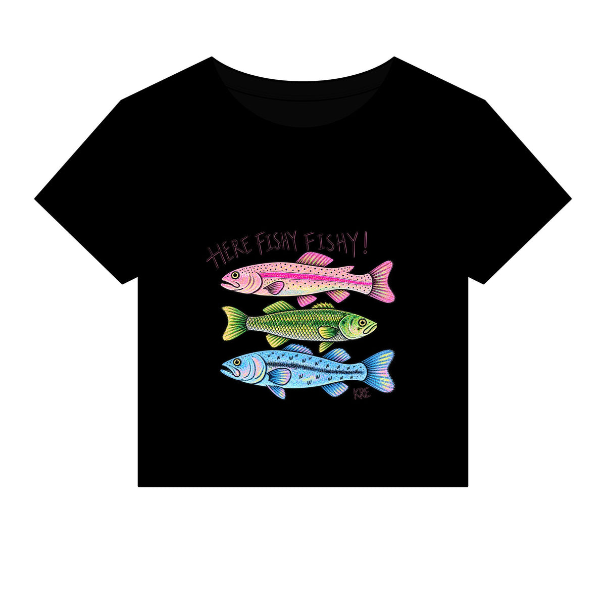 Here fishy fishy baby tee