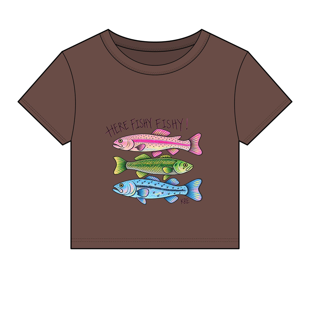 Here fishy fishy baby tee