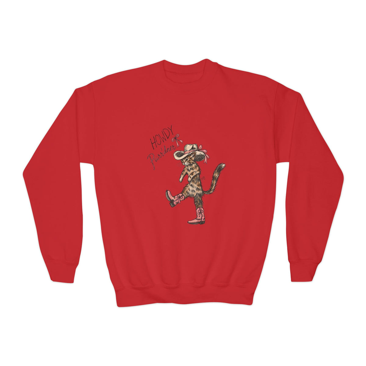 Howdy purr’dner crewneck girls