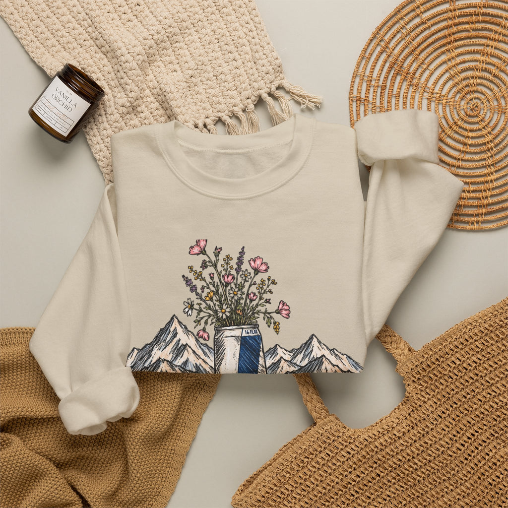 Wild flowers and wild drinks crewneck
