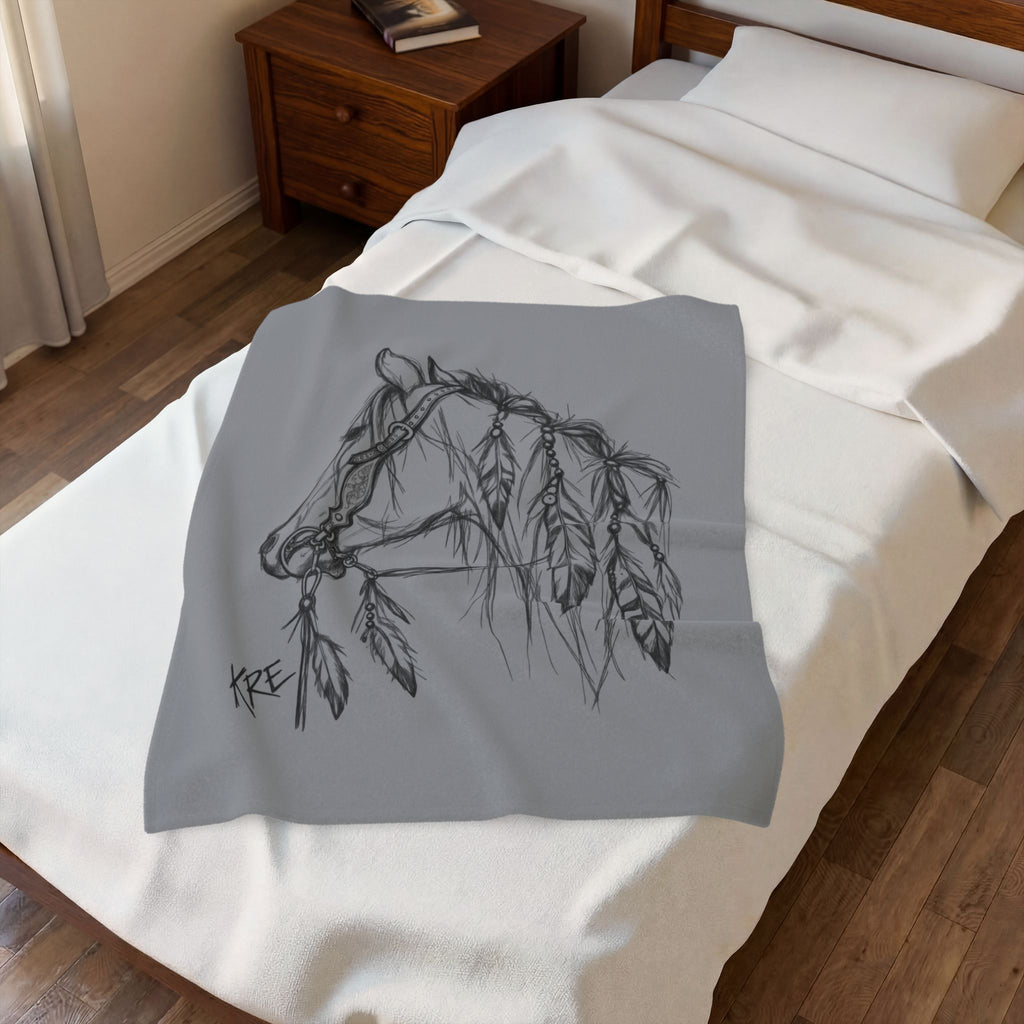 Horses mane plush blanket