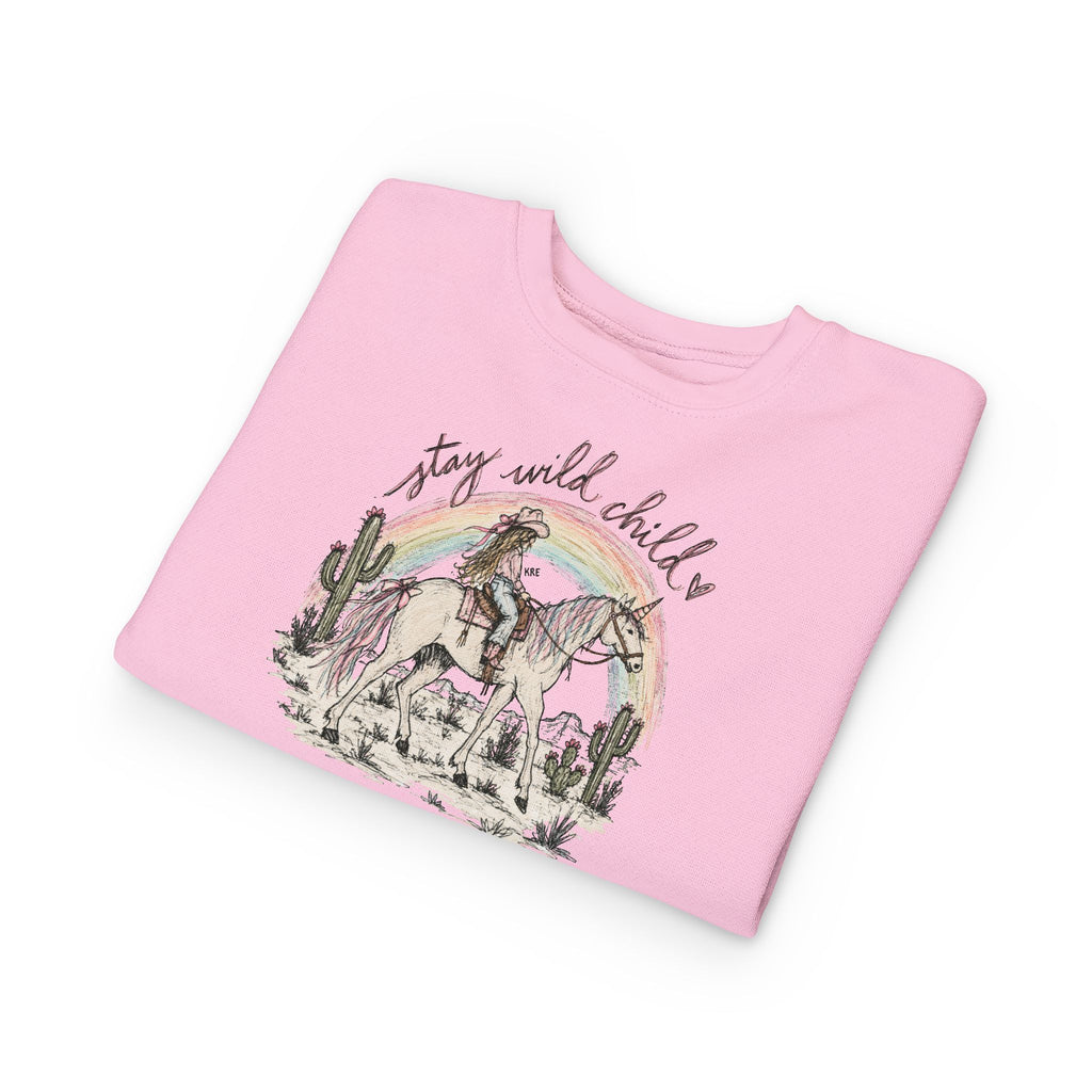 Stay wild child toddler crewneck