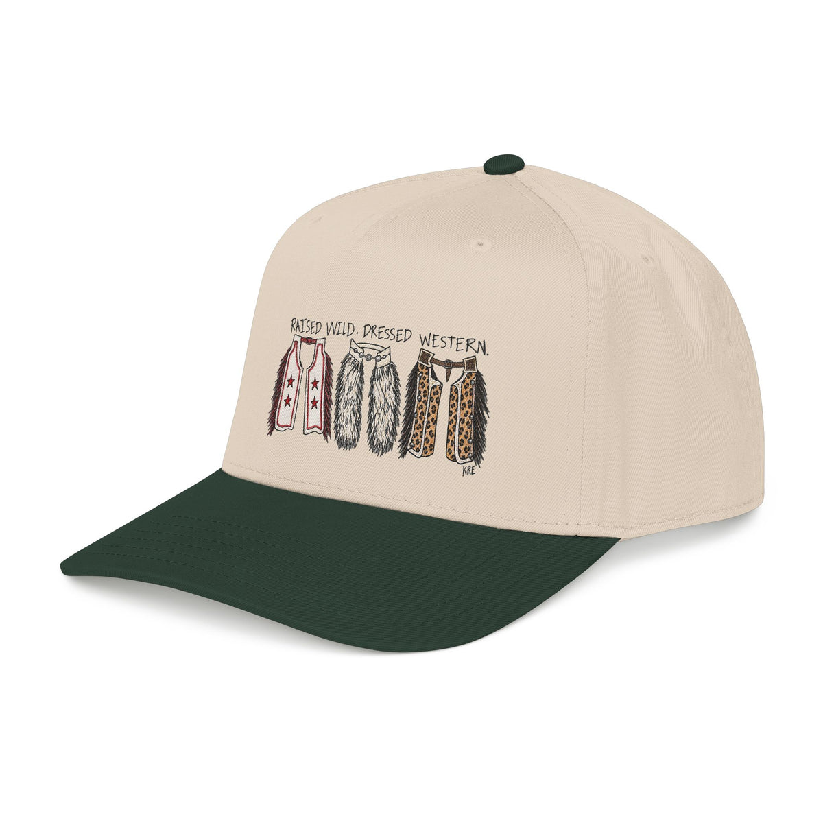 Mid Profile Baseball Cap raised wild, dressed western