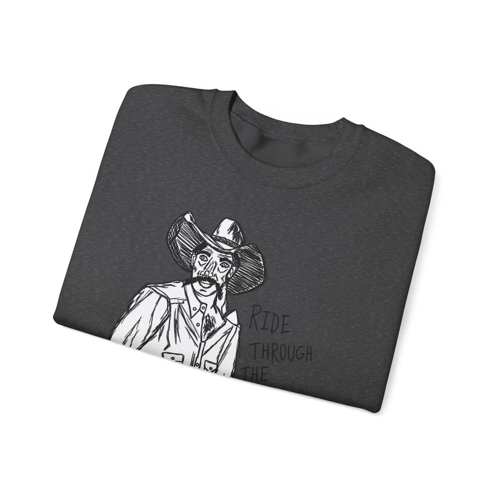 Ride through the hard days suicide prevention crewneck