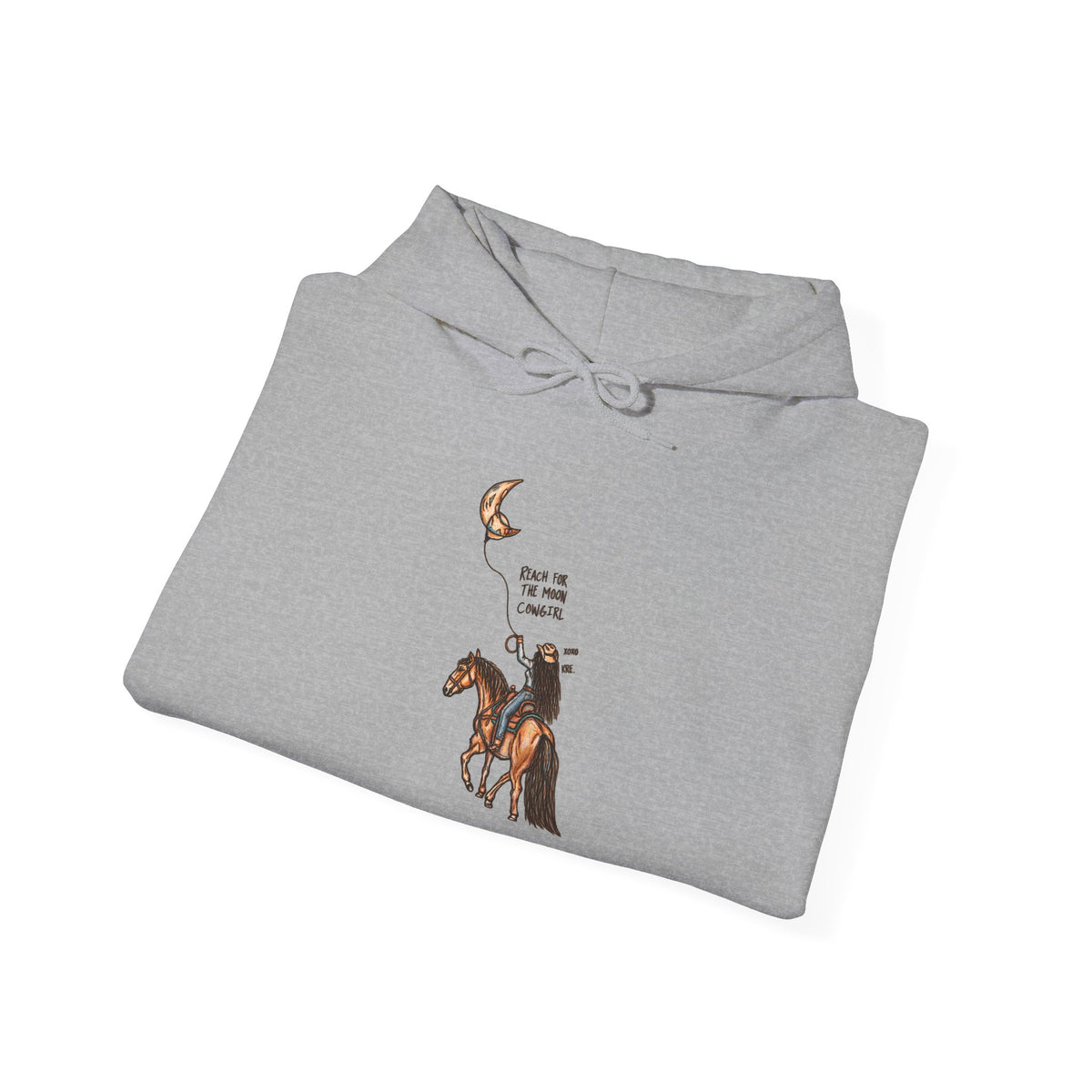 Reach for the moon cowgirl hoodie