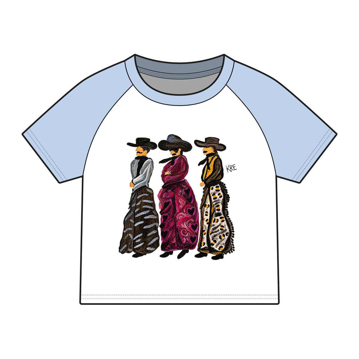 Cowboy in style raglan baby tee