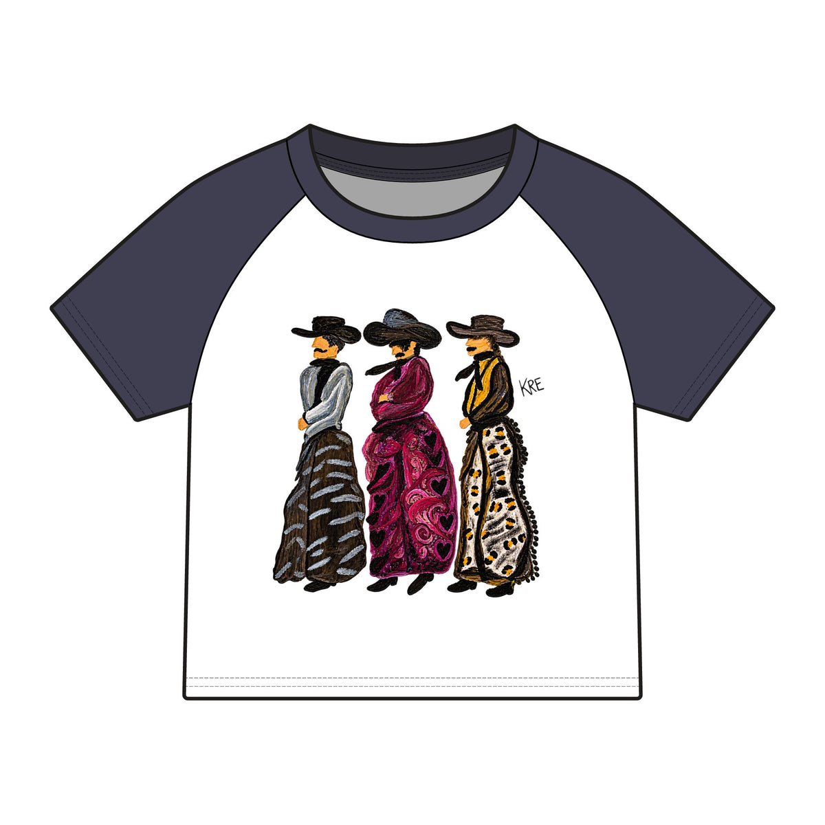 Cowboy in style raglan baby tee