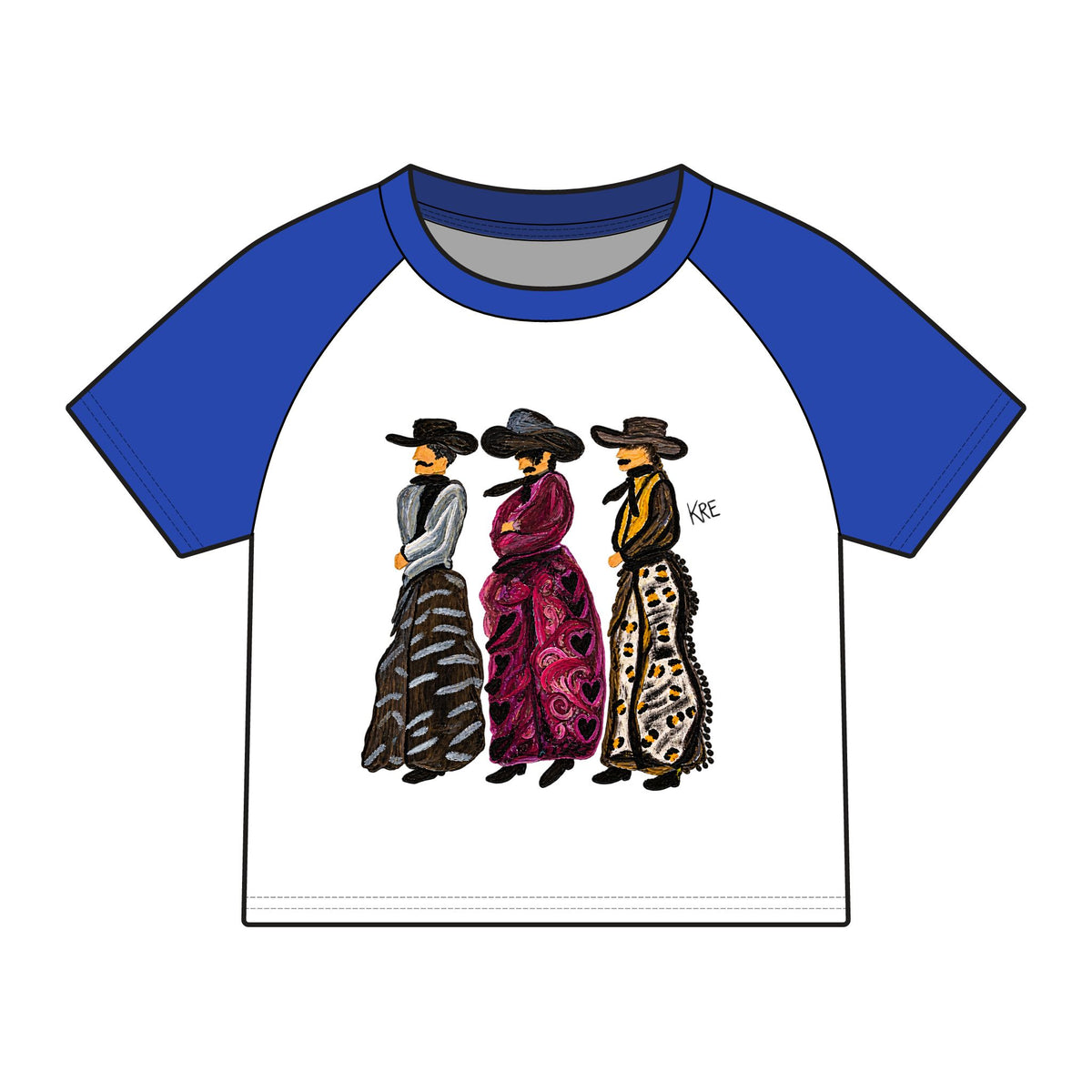 Cowboy in style raglan baby tee