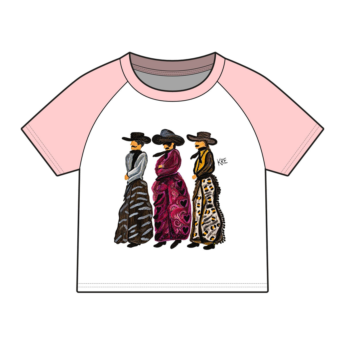 Cowboy in style raglan baby tee