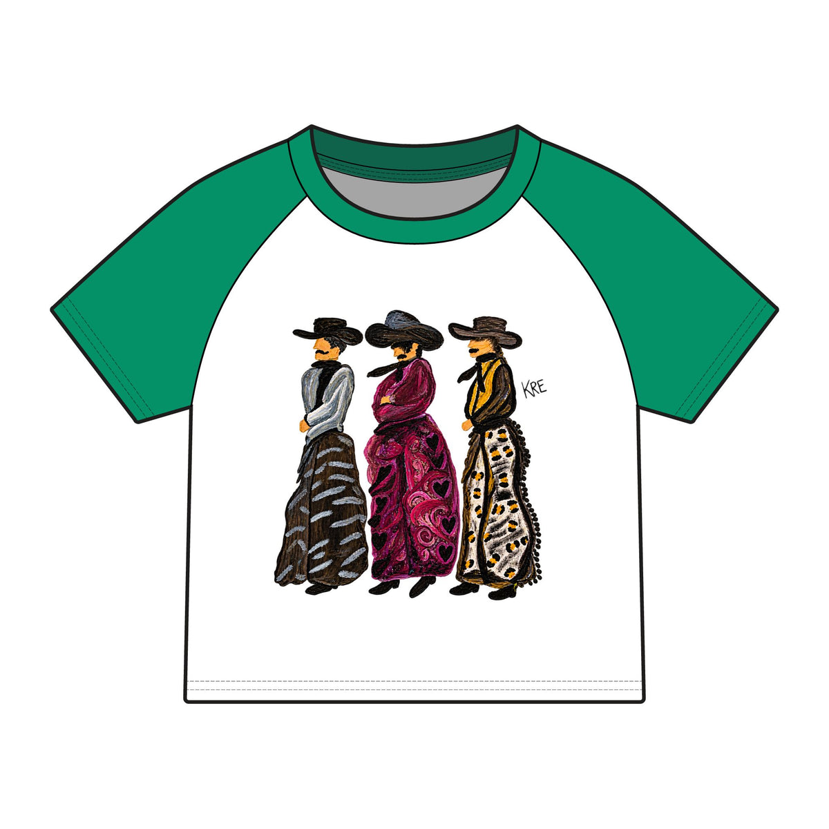 Cowboy in style raglan baby tee