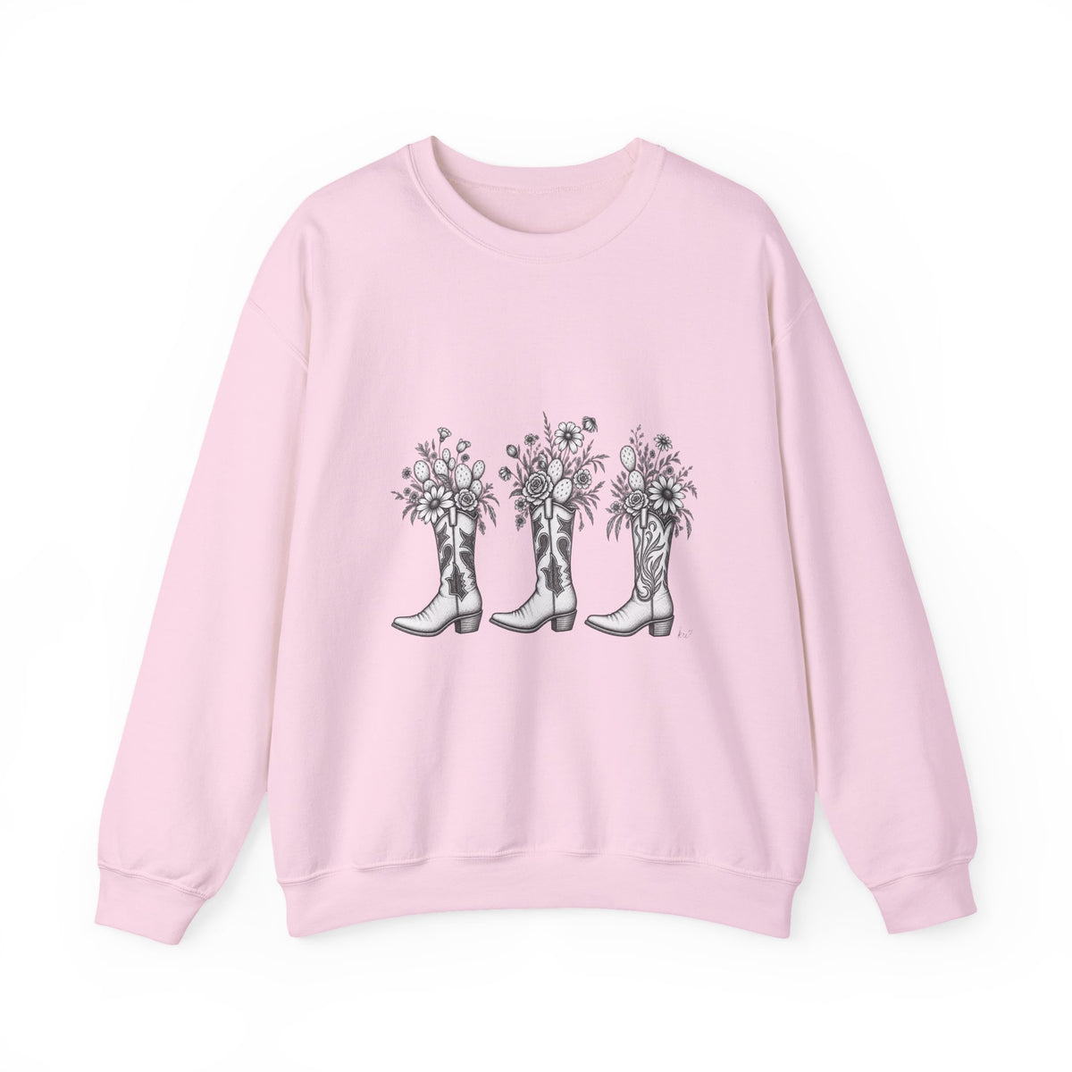 Wild boots & wild flowers Crewneck Sweatshirt
