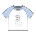 Hand drawn Marlboro man raglan baby tee