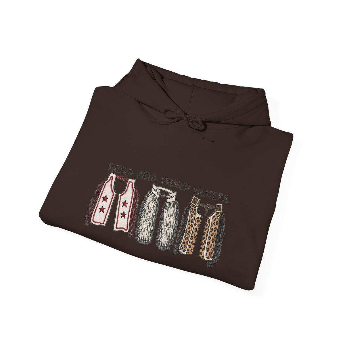 Raised wild dressed western Hooded Sweatshirt