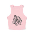 Hand drawn horse Women's Micro Rib Racer Tank Top