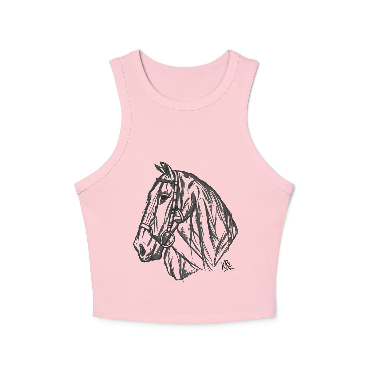 Hand drawn horse Women's Micro Rib Racer Tank Top
