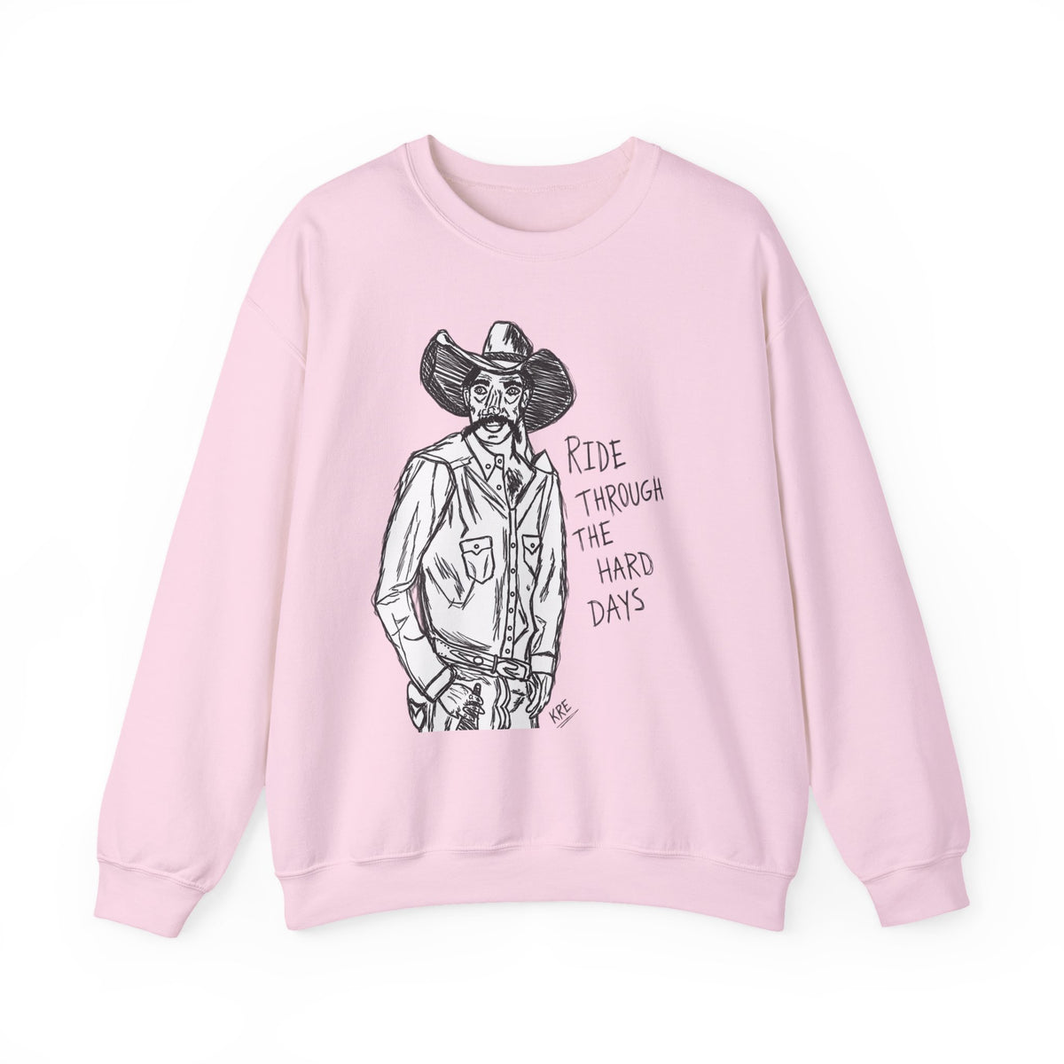 Ride through the hard days suicide prevention crewneck