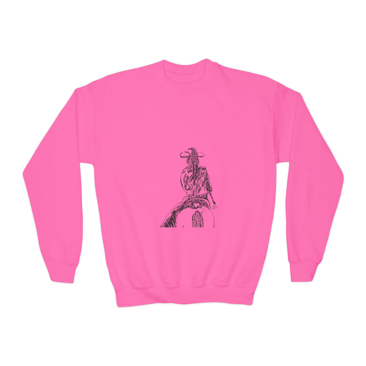 Youth Crewneck Sweatshirt cowgirl bible verse