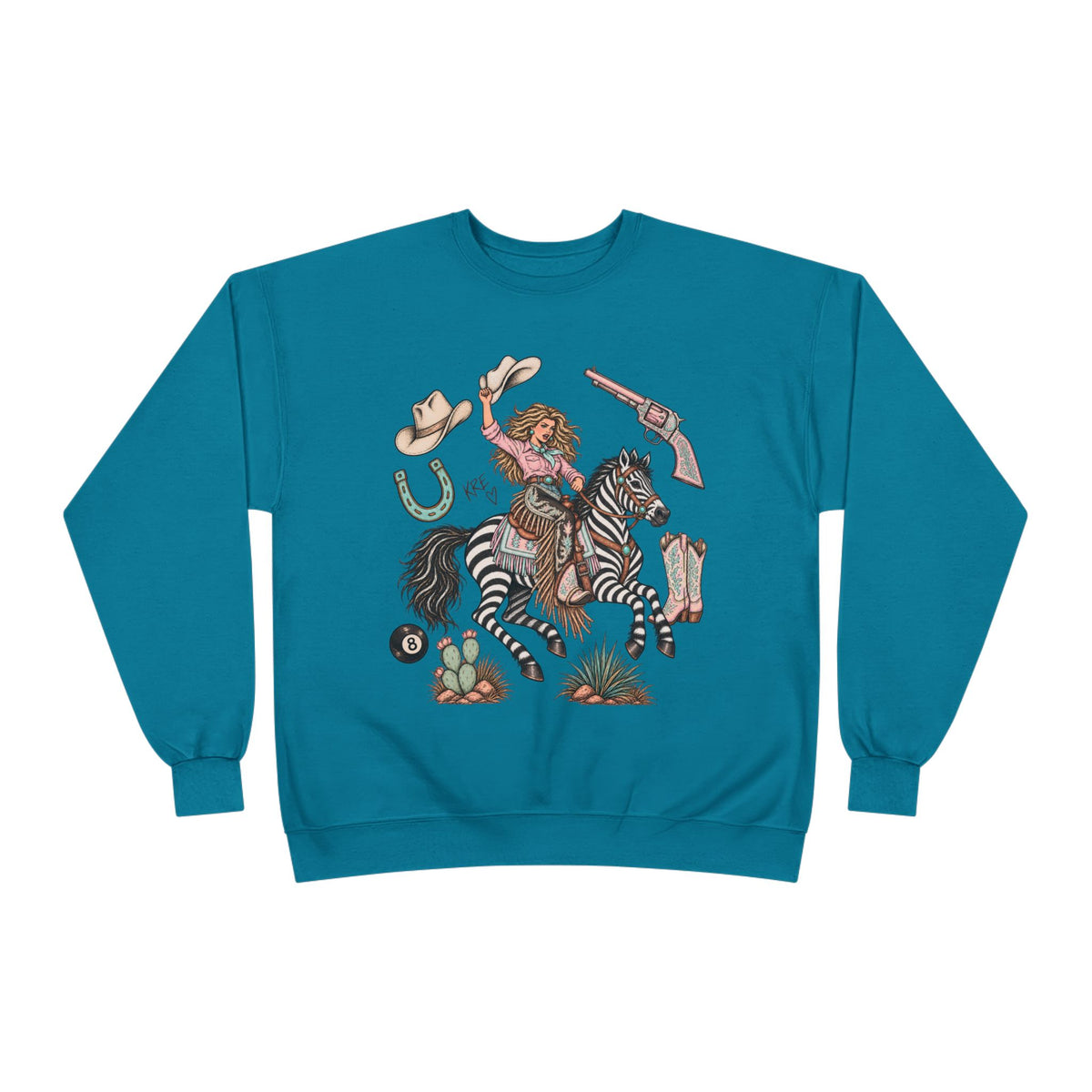 Zebra girl crewneck