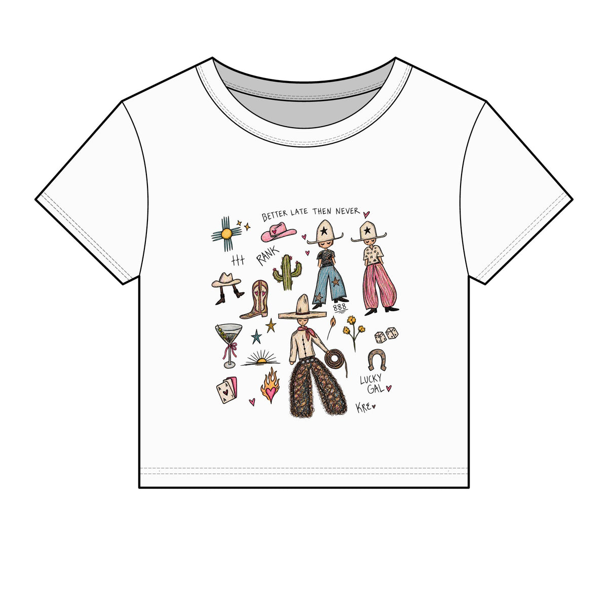 Lucky gal micro tee